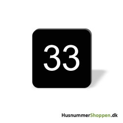 Husnummer skilte 8x8 cm, sorte
