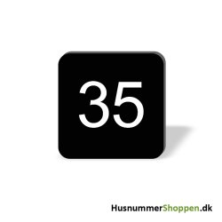 Husnummer skilte 8x8 cm, sorte