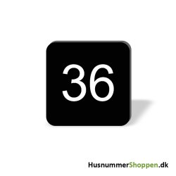 Husnummer skilte 8x8 cm, sorte