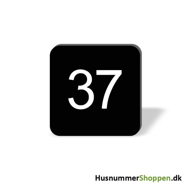 Husnummer skilte 8x8 cm, sorte