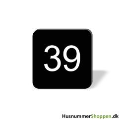 Husnummer skilte 8x8 cm, sorte