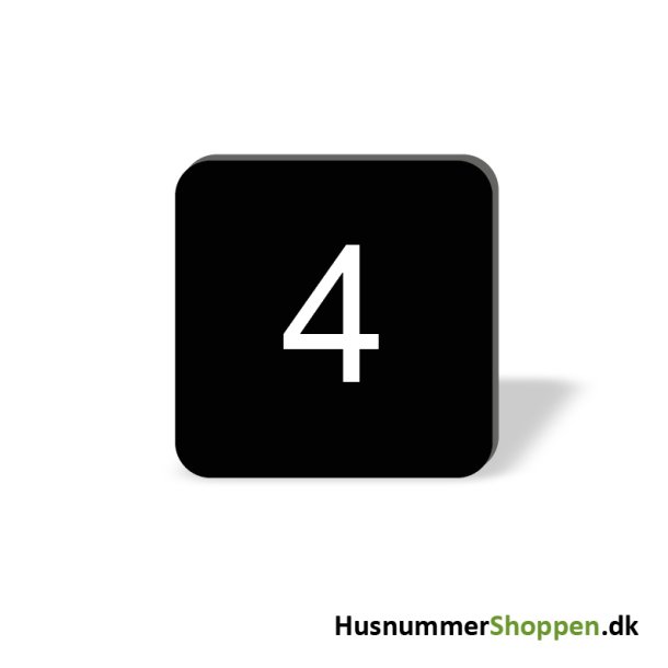 Husnummer skilte 8x8 cm, sorte