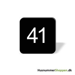 Husnummer skilte 8x8 cm, sorte
