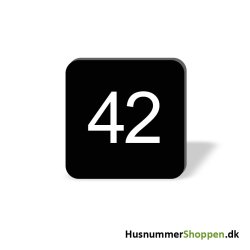 Husnummer skilte 8x8 cm, sorte