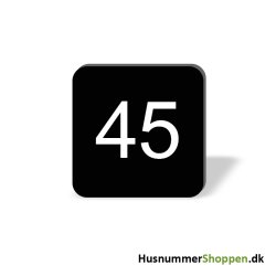 Husnummer skilte 8x8 cm, sorte
