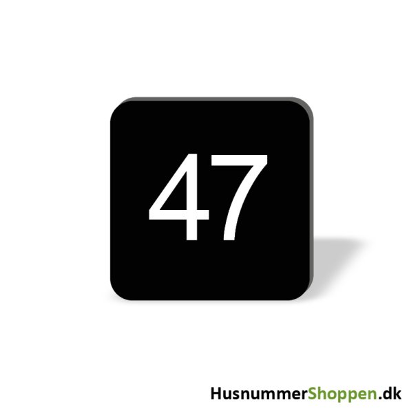 Husnummer skilte 8x8 cm, sorte
