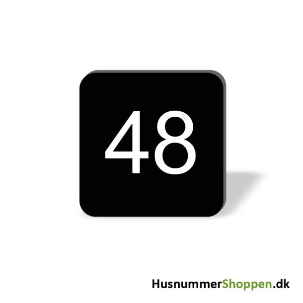 Husnummer skilte 8x8 cm, sorte