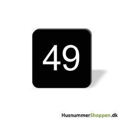 Husnummer skilte 8x8 cm, sorte