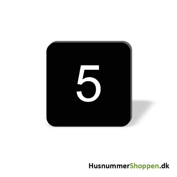 Husnummer skilte 8x8 cm, sorte