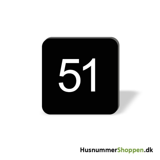 Husnummer skilte 8x8 cm, sorte