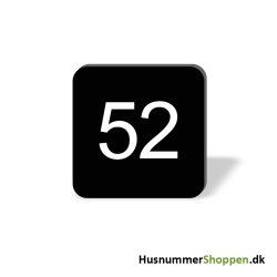 Husnummer skilte 8x8 cm, sorte