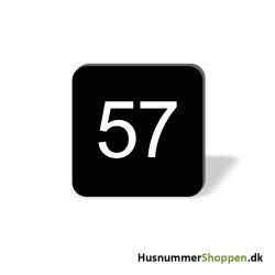 Husnummer skilte 8x8 cm, sorte