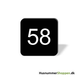Husnummer skilte 8x8 cm, sorte