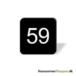 Husnummer skilte 8x8 cm, sorte
