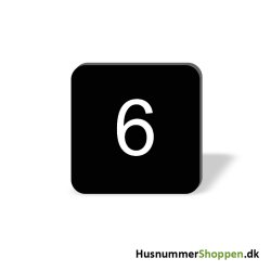 Husnummer skilte 8x8 cm, sorte