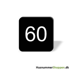 Husnummer skilte 8x8 cm, sorte