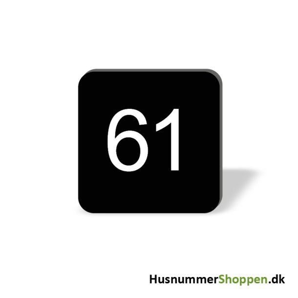 Husnummer skilte 8x8 cm, sorte