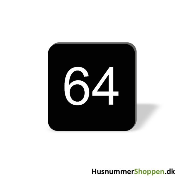 Husnummer skilte 8x8 cm, sorte