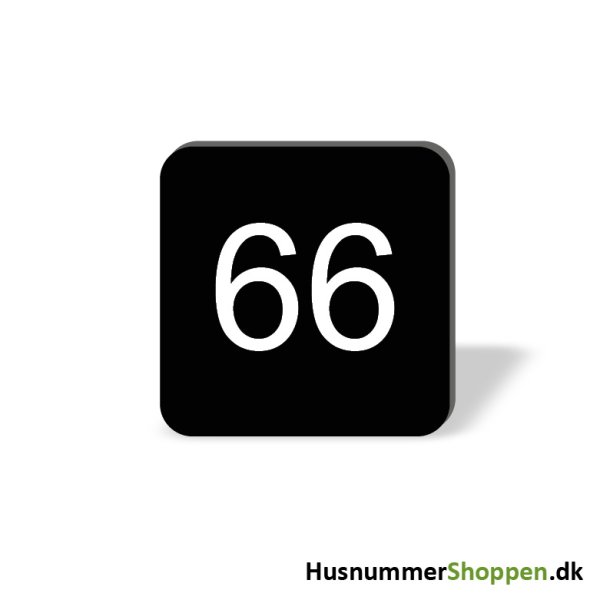 Husnummer skilte 8x8 cm, sorte