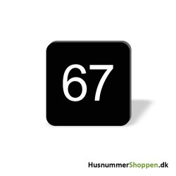 Husnummer skilte 8x8 cm, sorte