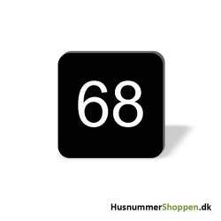 Husnummer skilte 8x8 cm, sorte