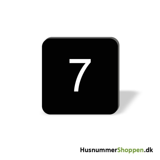 Husnummer skilte 8x8 cm, sorte