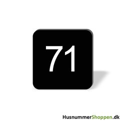 Husnummer skilte 8x8 cm, sorte