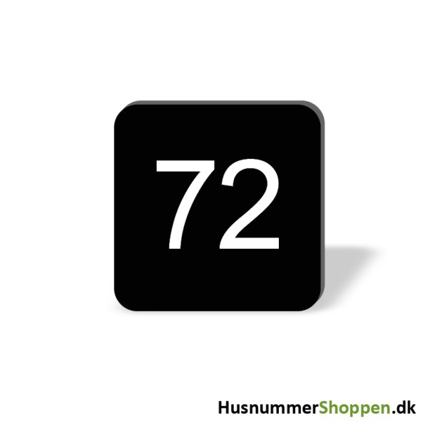 Husnummer skilte 8x8 cm, sorte