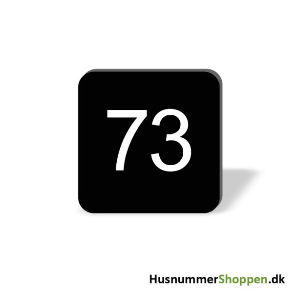 Husnummer skilte 8x8 cm, sorte