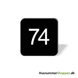 Husnummer skilte 8x8 cm, sorte