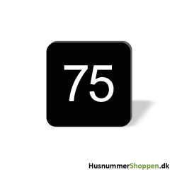 Husnummer skilte 8x8 cm, sorte