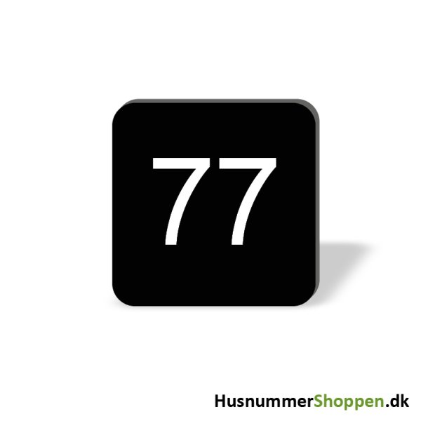 Husnummer skilte 8x8 cm, sorte