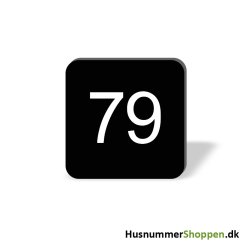 Husnummer skilte 8x8 cm, sorte