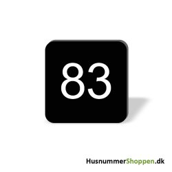 Husnummer skilte 8x8 cm, sorte