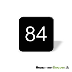 Husnummer skilte 8x8 cm, sorte