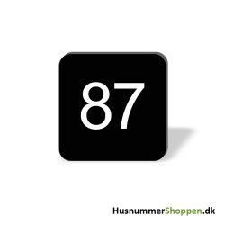 Husnummer skilte 8x8 cm, sorte