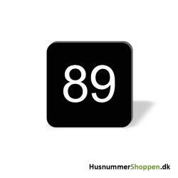 Husnummer skilte 8x8 cm, sorte