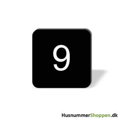 Husnummer skilte 8x8 cm, sorte