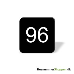 Husnummer skilte 8x8 cm, sorte
