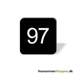 Husnummer skilte 8x8 cm, sorte