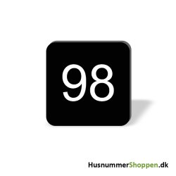 Husnummer skilte 8x8 cm, sorte