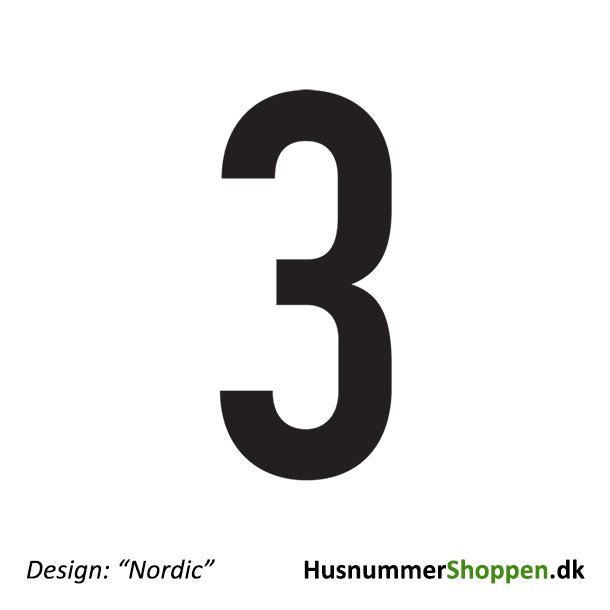 Husnummer 'Nordic' - 20 cm