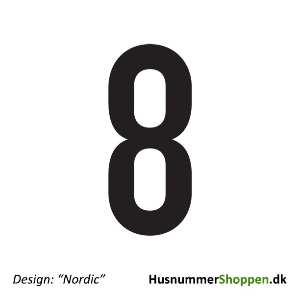 Husnummer 'Nordic' - 20 cm