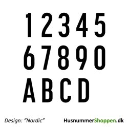 Husnummer 'Nordic' - 20 cm