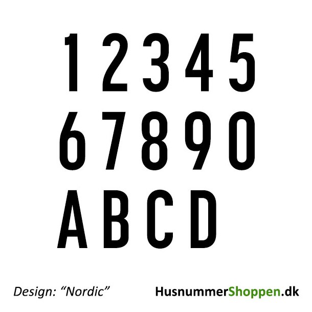 Husnummer 'Nordic' - 20 cm